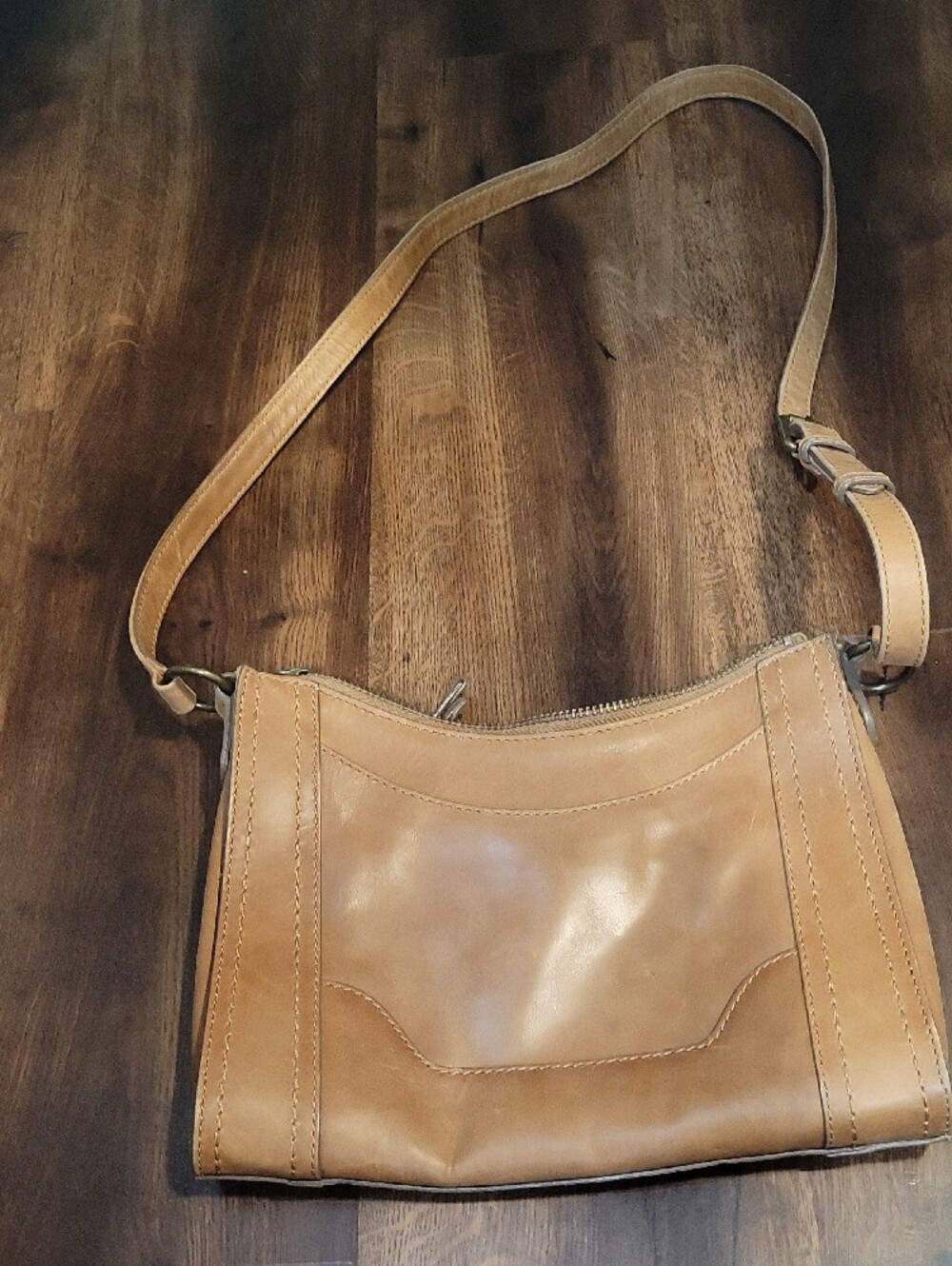 Frye Melissa Tan Woven Leather Crossbody Bag - Picture 3 of 9